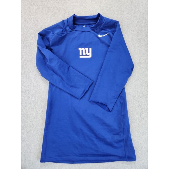 New York Giants Compression Shirt Mens Blue Nike On-Field Player Dri-Fit XL Flaw - Picture 10 of 14